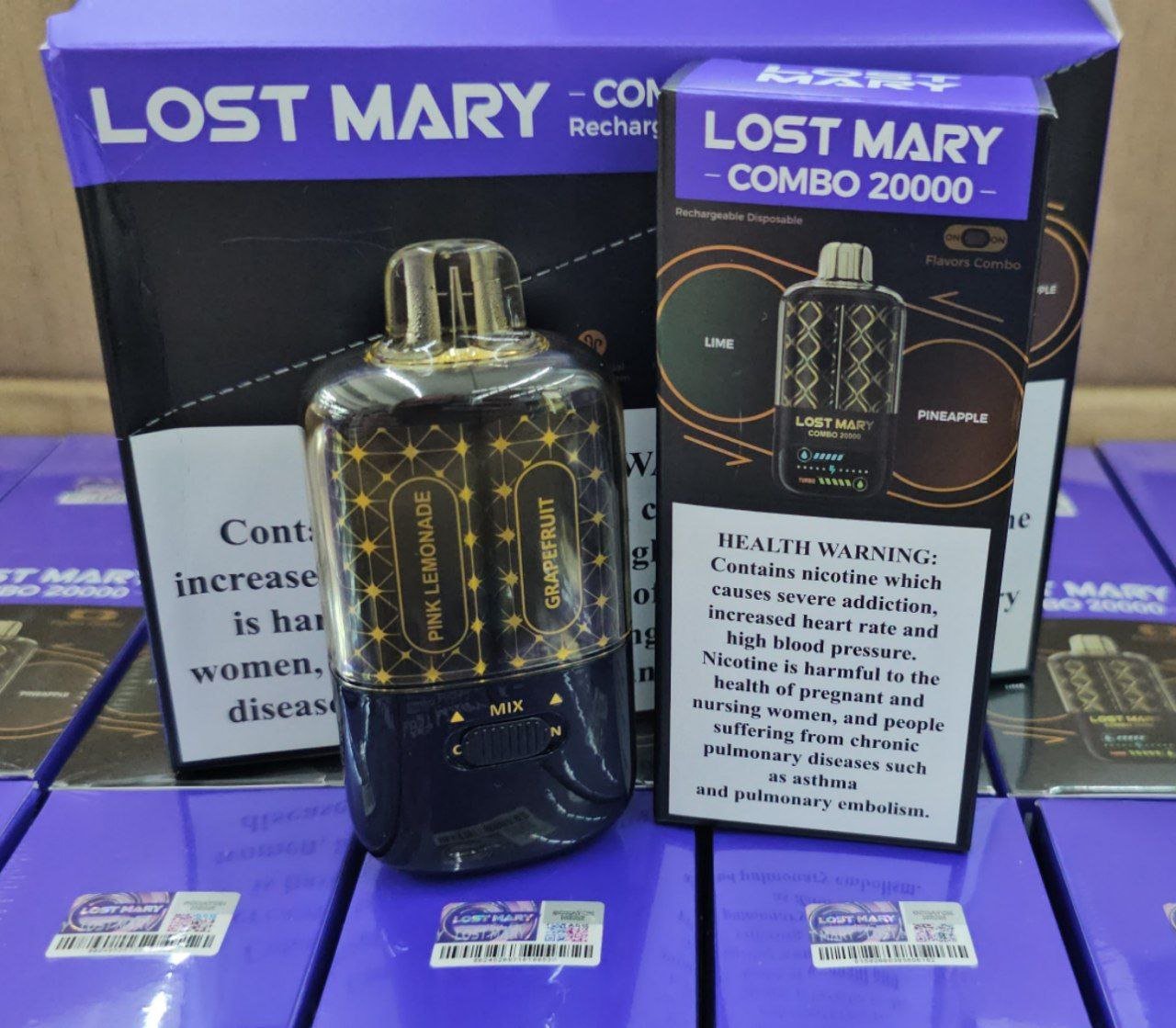 LOST MARY COMBO 20000 (2 вкуса+mix) ORIGINAL (Green Apple - Double apple shisha)